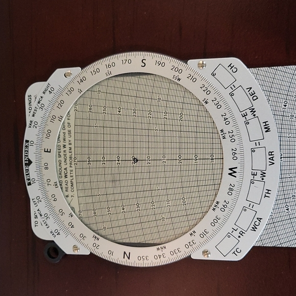 Vintage APR E6-B Flight Computer w/Manual Case & PN-1 Navigational Plotter - Picture 4 of 7